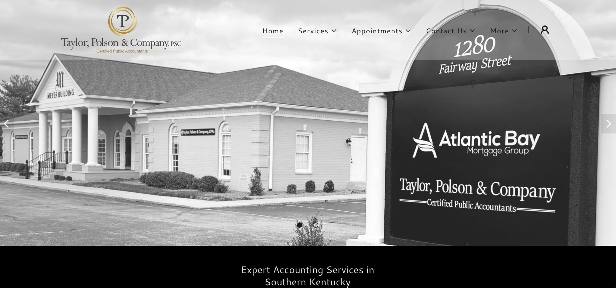 Taylor Polson and Company CPAs building sign in Southern Kentucky